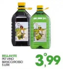 Rosa Cash Bellavite pet vino bianco/rosso offerta