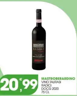 Rosa Cash Mastroberardino Vino Taurasi Radici offerta