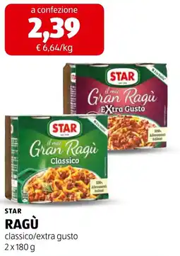 ALDI STAR Ragù classico/extra gusto offerta