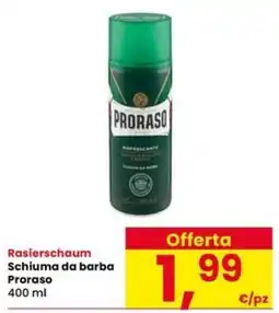 Interspar Rasierschaum Schiuma da barba Proraso offerta