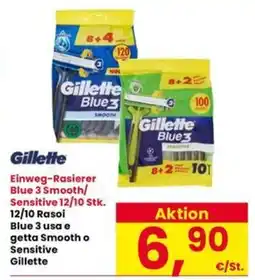 Interspar Gillette Blue 3 Smooth/Sensitive offerta