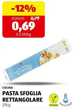 ALDI Pasta Sfoglia Rettangolare offerta
