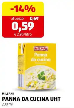 ALDI Milsani Panna da cucina UHT offerta