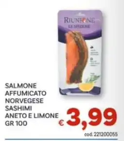 Vivo Supermercati Riunione le sfiziose Salmone affumicato norvegese sashimi aneto e limone offerta