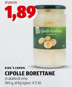 ALDI King's Crown Cipolle Borettane offerta