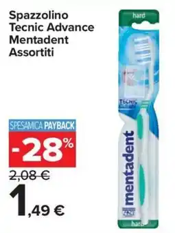 Carrefour Express Spazzolino Tecnic Advance Mentadent Assortiti offerta