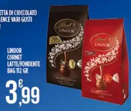 Euroesse Lindt Lindor Cornet Latte/Fondente offerta