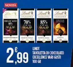 Euroesse Lindt Tavoletta di cioccolato Excellence vari gusti offerta