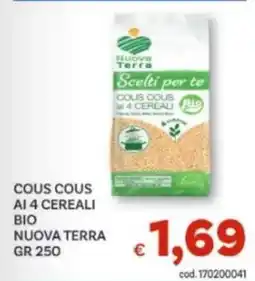 Vivo Supermercati Cous cous ai 4 cereali bio Nuova Terra offerta