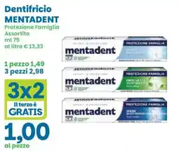 Prix Quality Dentifricio Mentadent Protezione Famiglia offerta