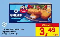Eurospar 12 Bastoncini di Merluzzo Capitan Findus offerta