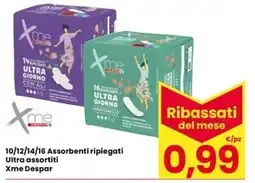 Eurospar Assorbenti ripiegati Ultra assortiti Xme Despar offerta
