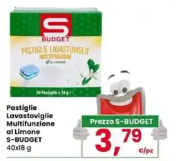 Eurospar Pastiglie Lavastoviglie Multifunzione al Limone S-BUDGET offerta