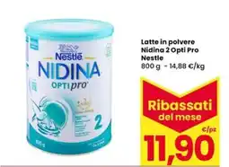 Eurospar Nidina 2 Optipro Nestlé offerta