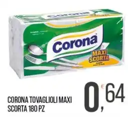 Cash pro Corona tovaglioli maxi scorta offerta