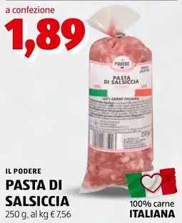 ALDI Il Podere pasta di salsiccia offerta