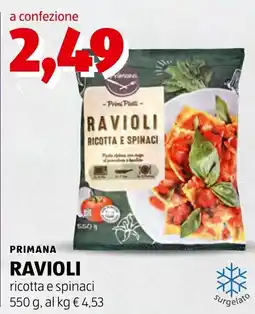 ALDI Primana Ravioli ricotta e spinaci offerta