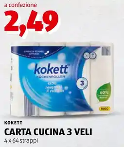 ALDI Kokett carta cucina 3 veli offerta