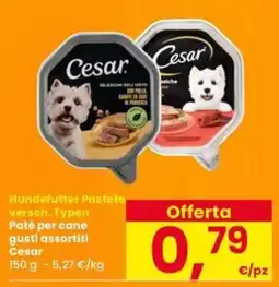 Interspar Paté per cane gusti assortiti Cesar offerta