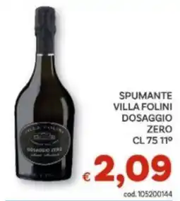Vivo Supermercati Spumante Villa Folini Dosaggio Zero offerta