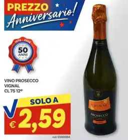 Vivo Supermercati Vino Prosecco Vignal offerta
