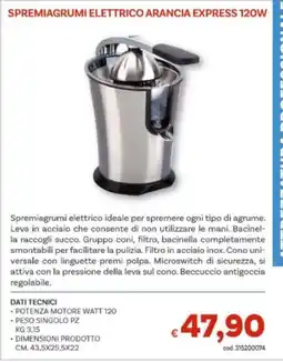 Vivo Supermercati Spremiagrumi elettrico arancia express offerta