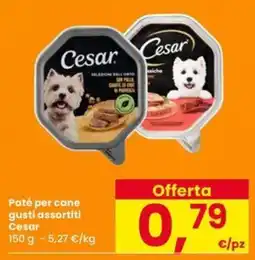 Eurospar Paté per cane gusti assortiti Cesar offerta