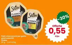 Eurospar Paté o bocconcini per gatto Sheba offerta