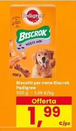 Eurospar Biscotti per cane Biscrok Pedigree offerta