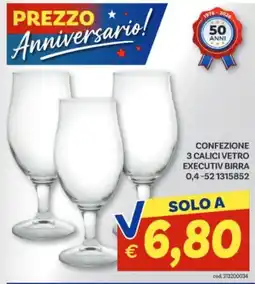 Vivo Supermercati Calici vetro executiv birra offerta