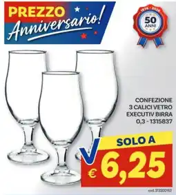Vivo Supermercati Calici vetro executiv birra offerta