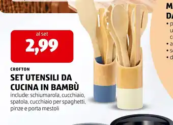 Crofton Set utensili da cucina in bambù