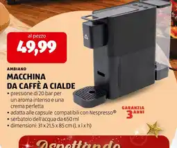 ALDI Macchina da caffè a cialde Ambiano offerta
