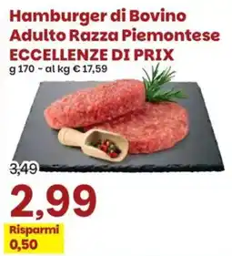 Prix Quality Hamburger di Bovino Adulto Razza Piemontese offerta