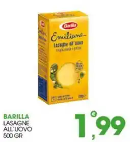 Rosa Cash Barilla Lasagne all'uovo offerta