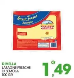 Rosa Cash Divella lasagne fresche di semola offerta