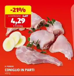 ALDI Il podere coniglio in parti offerta