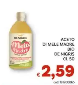 Vivo Supermercati Aceto di mele madre bio de nigris offerta