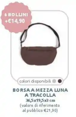 PiùMe Borsa a mezza luna a tracolla offerta