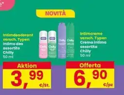 Interspar Intimdeodorant versch. Typen Intimo deo assortito Chilly offerta