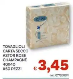 Vivo Supermercati Tovaglioli carta secco Astor rose champagne offerta