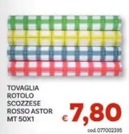 Vivo Supermercati Tovaglia rotolo scozzese rosso astor offerta