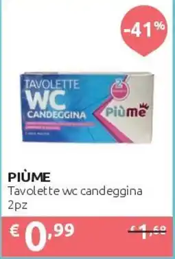PiùMe Piùme Tavolette wc candeggina offerta