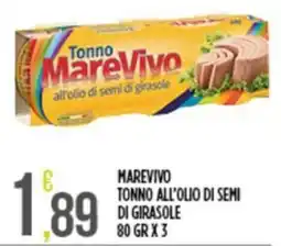 Euroesse Tonno MareVivo all'olio di semi di girasole offerta