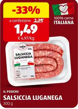 ALDI Il Podere Salsiccia Luganega offerta