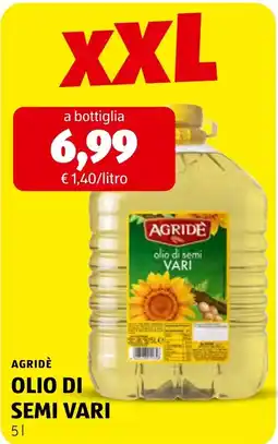 ALDI Olio di semi vari Agridè offerta