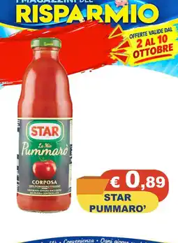 Magazzini del Risparmio Star Pummaro' offerta