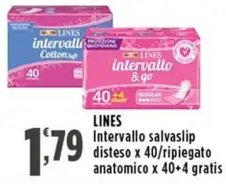 Rossotono Carrefour Lines intervallo salvaslip offerta