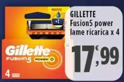 Rossotono Carrefour Gillette Fusion5 power lame ricarica offerta