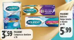 Rossotono Carrefour Polident Compresse dentiere offerta